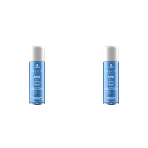 Andis 12750 Cool Care Plus 5-in-1 Clipper Spray, 15.5 oz Can, Blade Care and Treatment, Blue