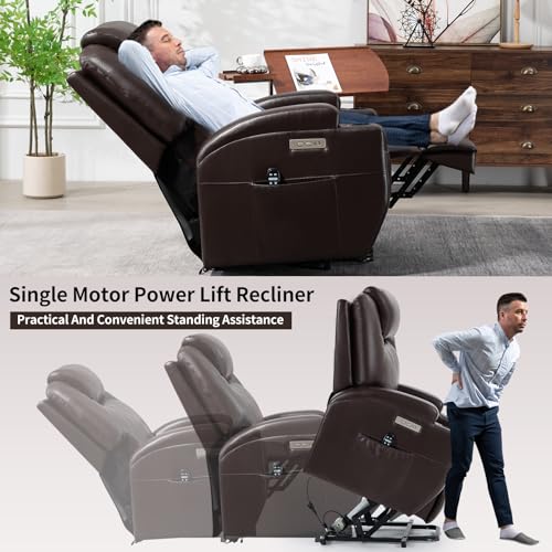 Power Lift Recliner Chair for Elderly with Heat and Massage, Black S324855