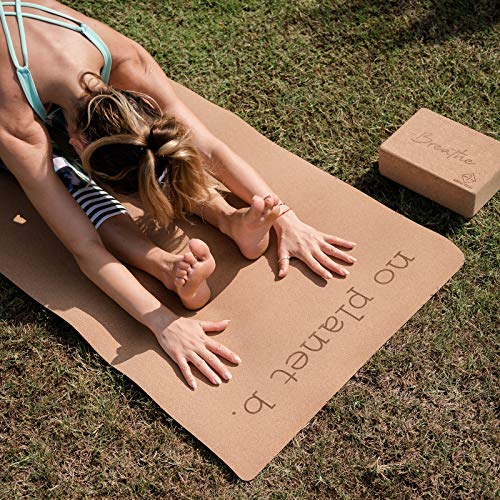 Cork Yoga Mat with Natural Rubber Bottom Non Slip Extra Long Wide W981822