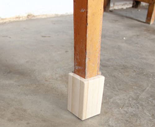 Set of 4 Wooden Square Bed Risers 3.15 Inches for Furniture Q177749