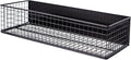 Magnetic Basket, Magnetic Shelf for Fridge, Wire Mesh Magnetic organizer Holder Accessories for Office Kitchen Classroom Storage, Black-High, 13.77" x 5.11" x3.26"