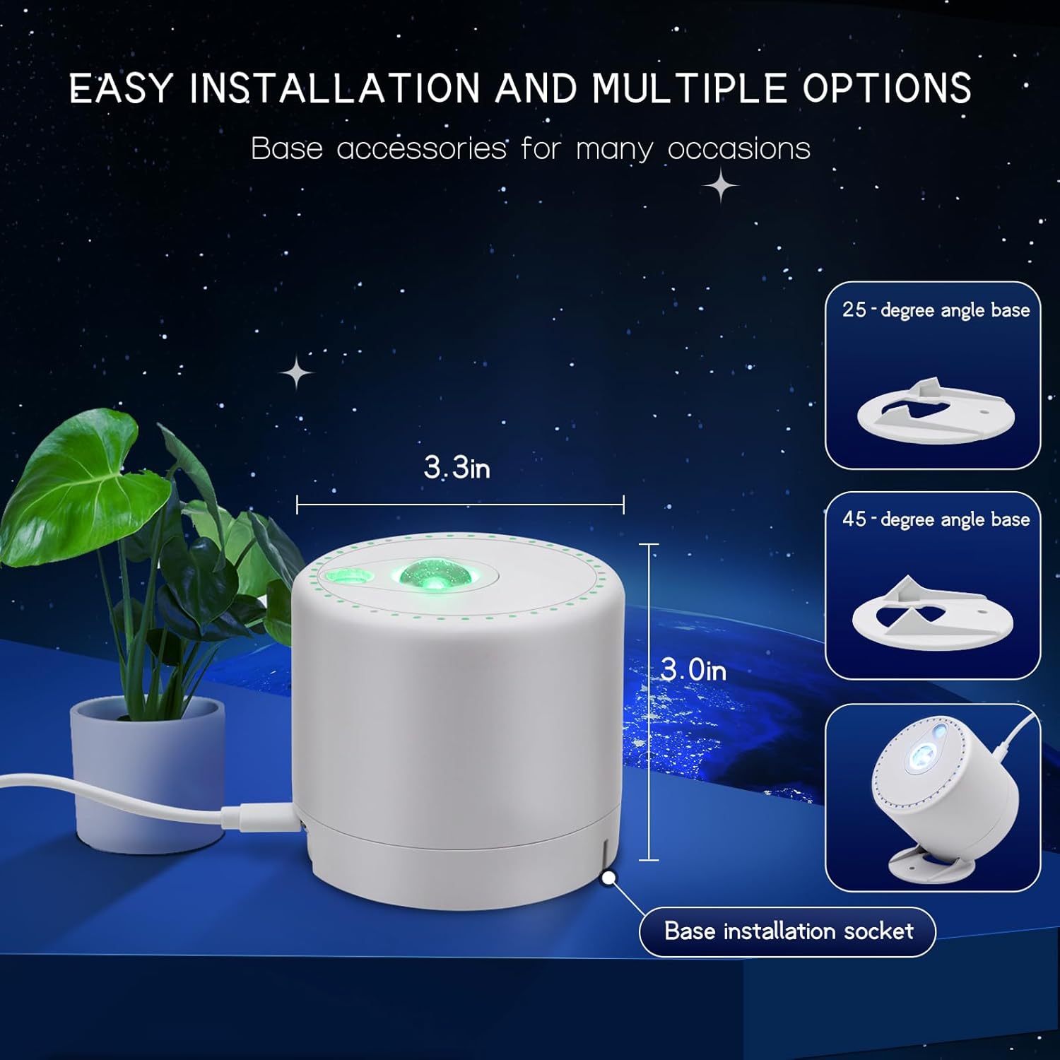 Galaxy Projector Star Night Light with Remote and Timer L1219