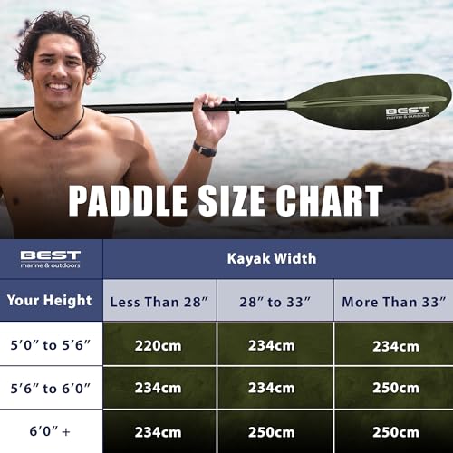 Carbon Fiber Kayak Paddle for Adults, 220cm H326
