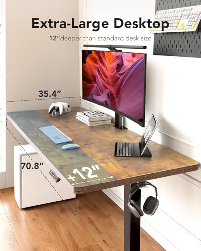 HUANUO Electric Standing Desk 71 x 35 inch Height Adjustable Sit Stand Desk H24537