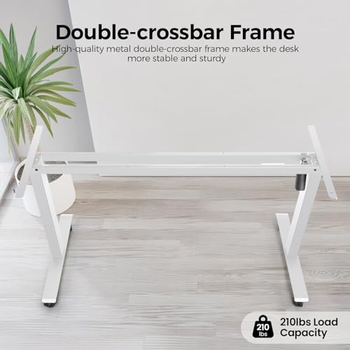 Electric Standing Desk with Charging Station, Oak W842676