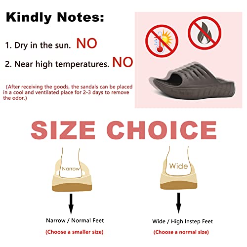 KuaiLu Men's Recovery Sandals Orthotic Cushion Open Toe Sport Slides D332788