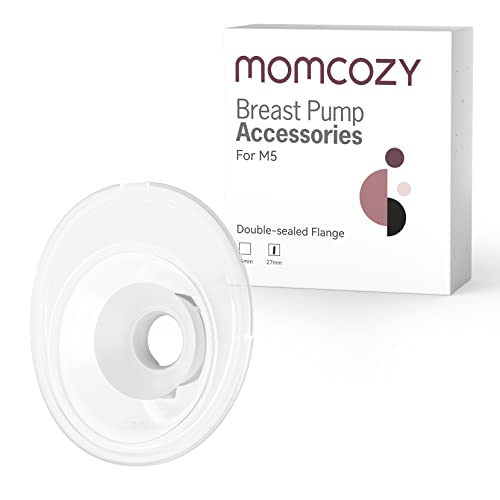 Momcozy M5 Hands-Free Wearable Breast Pump, Double-Sealed Flange, 3 Modes & 9 Suction Levels, 24mm, 2-Pack Quill Gray Z371714