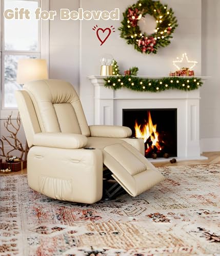 GarveeHome Power Lift Recliner Chair with Heat and Massage, Faux PU, for Elderly I162