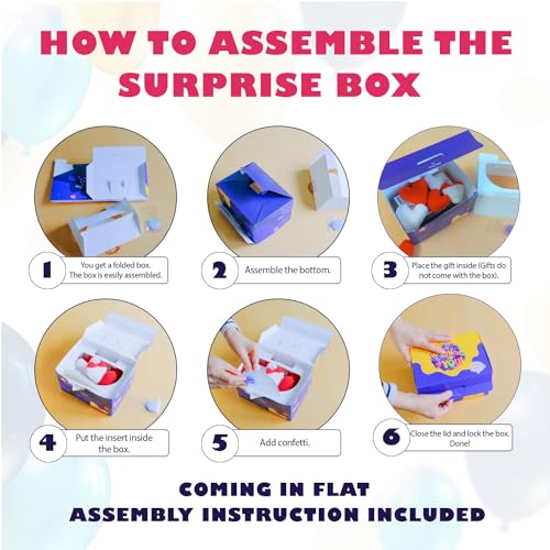 FETTIPOP Merry Christmas Exploding Confetti Gift Box, Pop Up Surprise, Prank Gift Wrapping Idea E58876