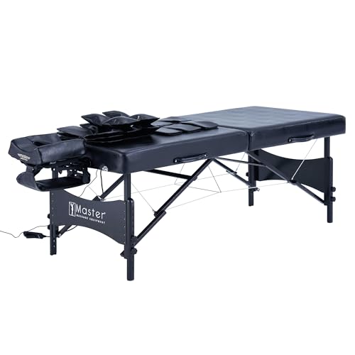 Master Massage 30" Monaco Airwave Full Body Stretching Portable Massage Table with Airbags (Black) I491715