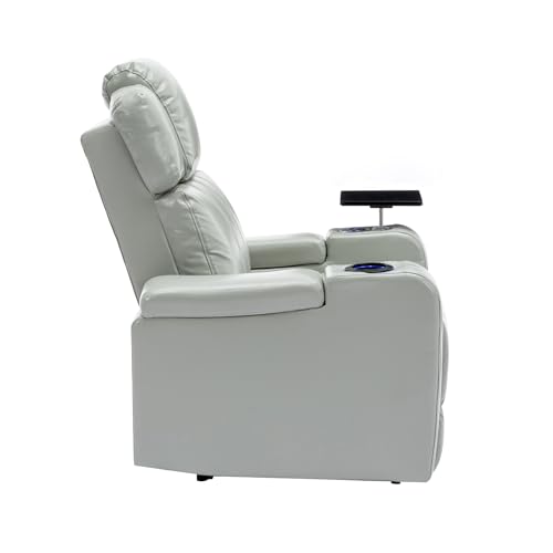 PU Electric Recliner Chair with Cooling Cup Holder and Bluetooth Speaker U4493