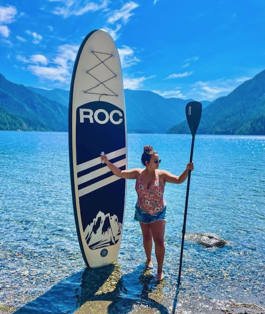 Roc Inflatable Stand Up Paddle Board with Premium Accessories, Wide Non-Slip Deck A34223