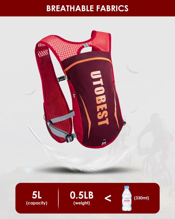 UTOBEST Running Vest Lightweight Hydration Backpack for Trail Running Marathon B9513