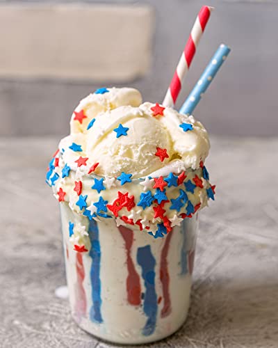 Snowflake Confetti Sprinkles - 1.2 Pounds - Blue & White Jimmies for Baking A6962