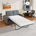 57.4" Pull Out Sofa Bed,Sleeper Sofa Bed with Premium Twin Size Mattress Pad,2-in-1 Pull Out Couch Bed with Two USB Ports for Living Room,Small Apartment, Gray (Old SKU:WF296899) Living Room Furniture