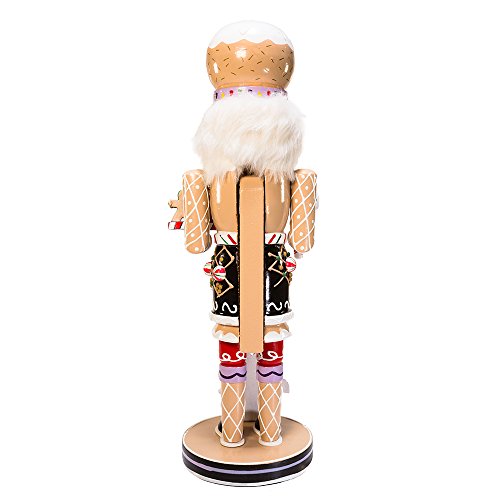 Kurt Adler 16-Inch Wooden Gingerbread Christmas Nutcracker Brown/Beige R500