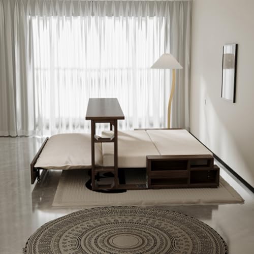 3 in 1 Convertible Sleeper Sofa Bed Loveseat with Pull Out Bed, Velvet, Beige X129463