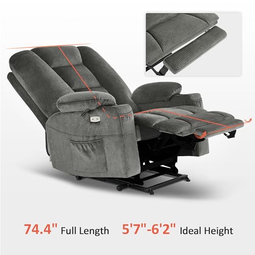 MCombo Small Power Lift Recliner Chair with Massage and Heat, Brown N356790