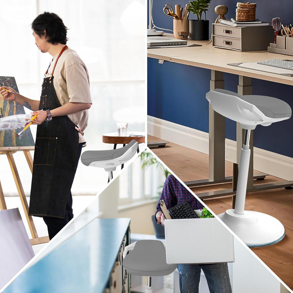 Adjustable Ergonomic Standing Desk Chair with Swivel Seat U986
