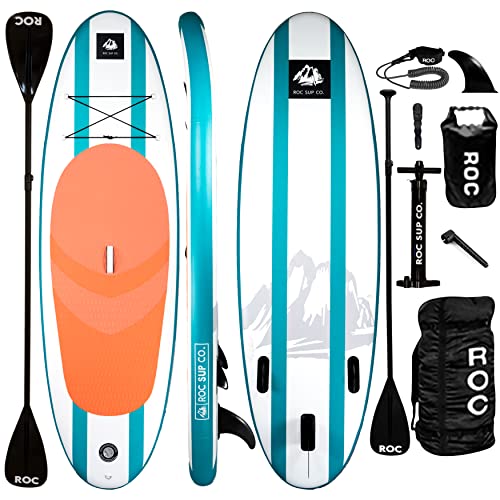 Roc Inflatable Stand Up Paddle Board with Premium Accessories, Wide Non-Slip Deck A34223