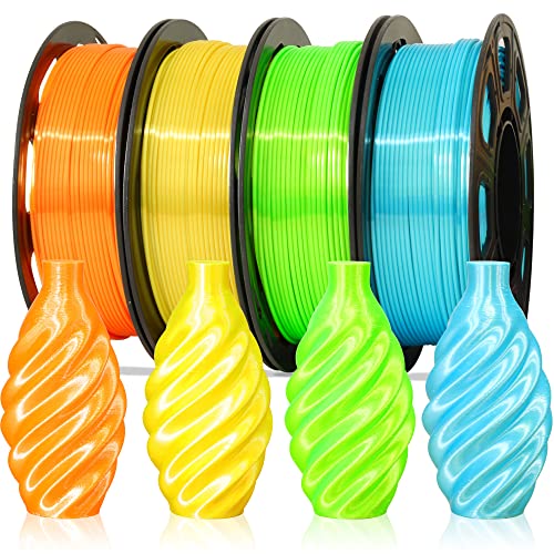 MIKA3D Bicolor Silk PLA 3D Printer Filament Bundle, 1.75mm, 6 Spools V5573