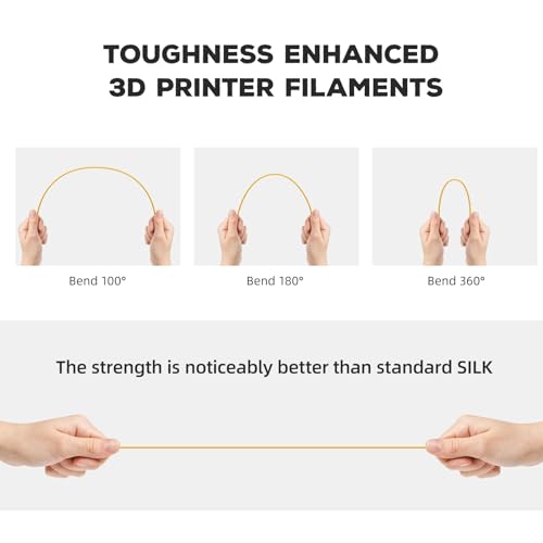 FLASHFORGE PLA Filament 1.75mm Burnt Titanium, Color Changeable 3D Printer Filament 1kg T433110