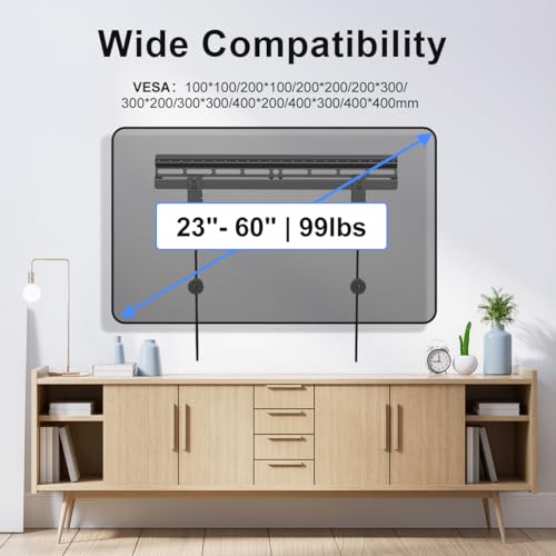 Suptek Studless TV Wall Mount for 23-60 Inch TVs up to 99 lbs, VESA 400x400mm Y6132