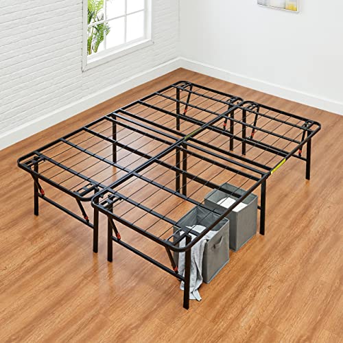 Amazon Basics Foldable Metal Bed Frame with Storage, Full Size, Black A770
