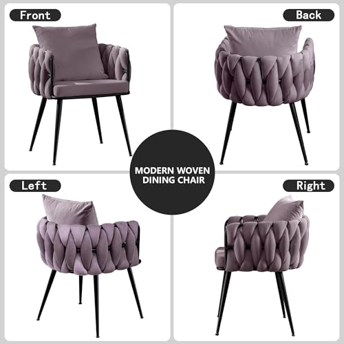 Velvet Dining Chairs Set of 2 with Metal Legs, Blue P582