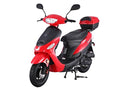 HHH Upgraded 49cc/ 50cc Gas Fully Automatic Street Legal Scooter Moped MP50-02 with Matching Trunk - Sporty RED Color.
