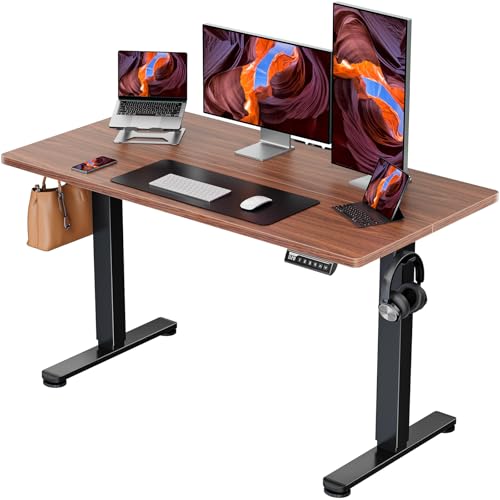 ErGear Height Adjustable Electric Standing Desk 48 x 24 Inches, Walnut S608