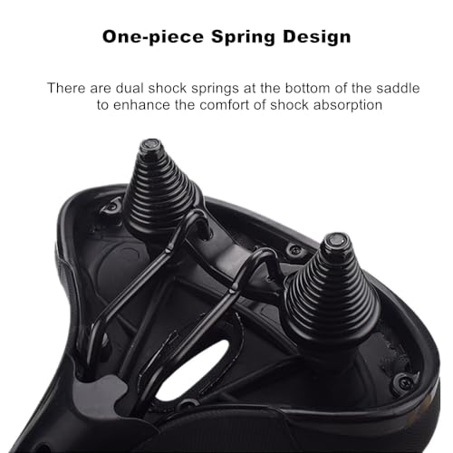 UNISTRENGH Oversized Bike Seat Wide Comfort Saddle for Women & Men X3379