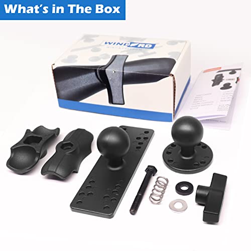 Aluminum Fish Finder Mount with 1.5" Ball, Medium Arm for Boat N9307