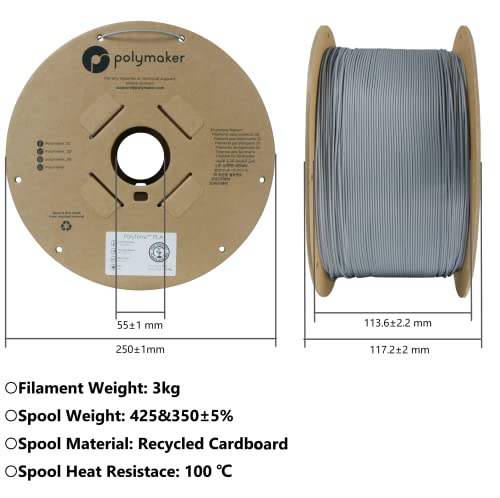 Polymaker PolyLite PLA Filament 1.75mm 1kg Black H626