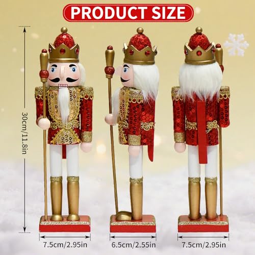 11.8 Inch Wooden Nutcracker Christmas Decor T403