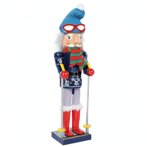 Joliyoou Christmas Nutcracker Figures 14 Inch Wooden Santa in Hawaii Decor C87534