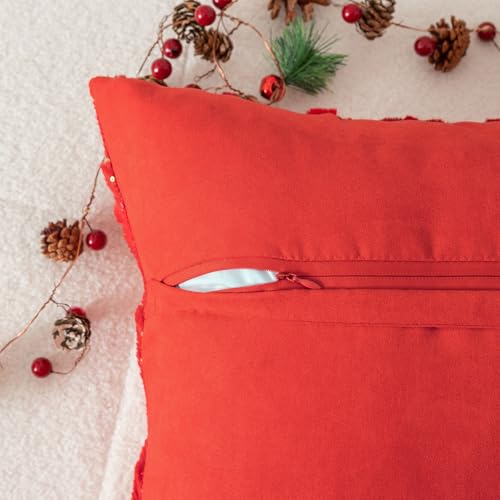 UGASA Star Christmas Decorative Pillow Covers 18x18 Inch Set of 2 Dark Green Q9265