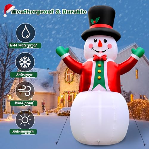 8 FT Christmas Inflatables Santa Claus with Gifts Bag, LED Light, Outdoor Decor F2174