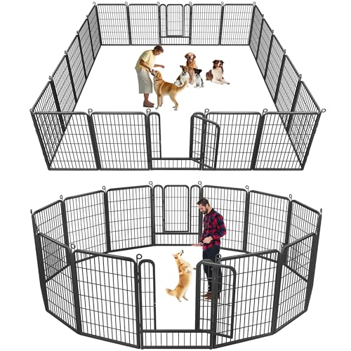 Dog Playpen 32 Inch 10 Panels Outdoor Dog Fence with Lock C803