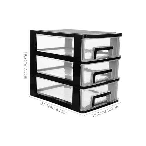 Angoily 4 Drawer Desk Organizer, Plastic Storage Box for Office and Bathroom D28845