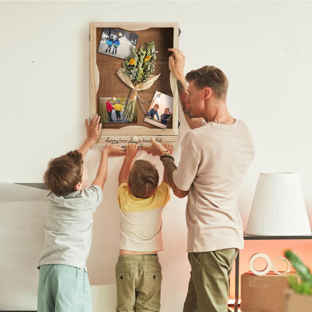 ZENFUN 11x16 Wedding Shadow Box Frame with Shelves and Drawer M95092