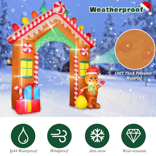 10 FT Inflatable Santa Claus with LED Lights for Outdoor Christmas Decor L40414