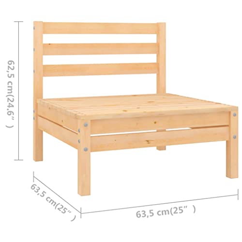 6 Piece Patio Lounge Set Solid Pinewood Outdoor Furniture A661507