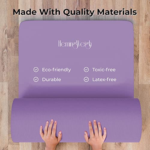 HemingWeigh Extra Thick Non-slip Yoga Mat with Strap, 72x23 in, 1/2 Inch F6747