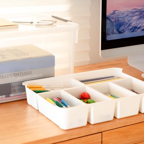 Citylife 17 QT Plastic Storage Box with Removable Tray A71310
