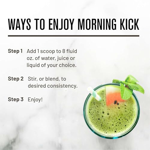 ROUNDHOUSE PROVISION Morning Kick Zero Sugar Greens Superfood Powder, Strawberry Lemonade, 30 Servings Z781093
