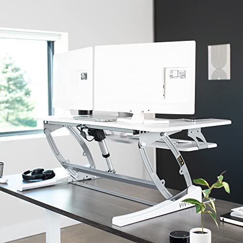 VIVO 36 inch Electric Stand Up Desk Converter, Black U953