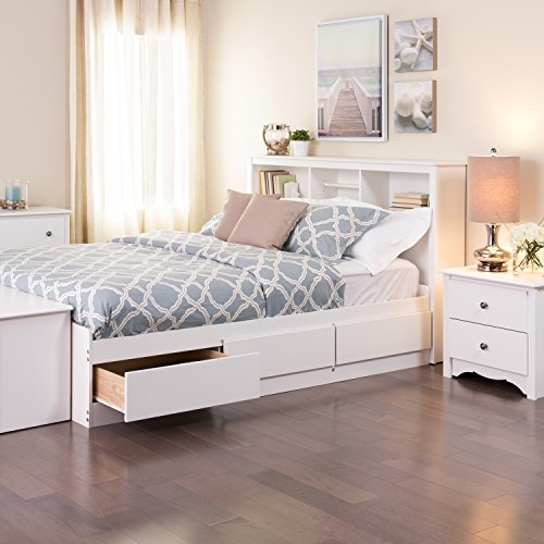 Prepac Mate's Full 6-Drawer Platform Storage Bed, White X374