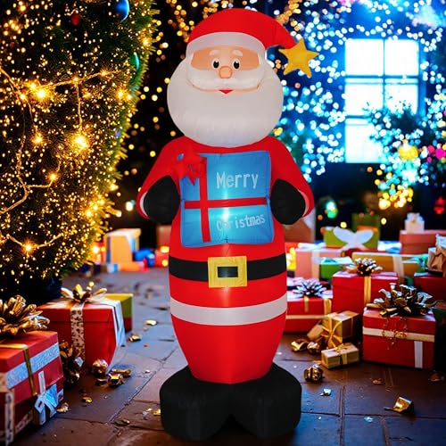 8FT Inflatable Santa Claus with LED Lights Christmas Decoration T839