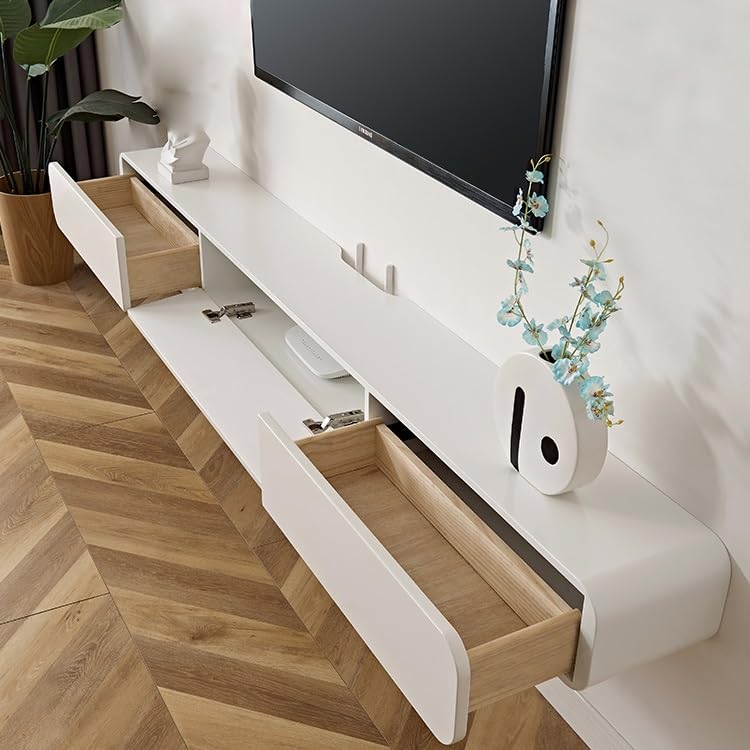 Wall TV Stand Cabinet with Door, White 120CM E4724